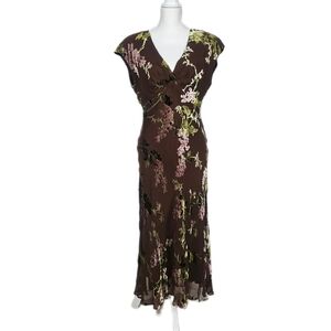 VTG 90’s Burnout Velvet Silk Floral Maxi Slip Dress Forest Fairy Whimsy